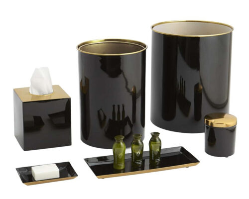 Tuxedo Shiny Black & Gold Bath