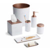 Shown in white enamel and rose gold stainless steel.