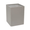 Shown in crosshatch grey faux leather.