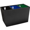 Shown in crosshatch black faux leather.