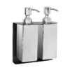 Shown in shiny and matte black 18/8 stainless steel.