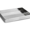 Shown in shiny hammered stainless steel.
