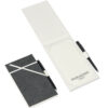 Shown in distressed black and ivory faux leather.