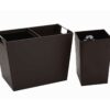 Shown in espresso faux leather with matte stainless steel.