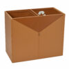 Shown in tan and cognac faux leather.