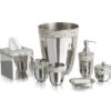 Shown in mother of pearl and shiny stainless steel.
