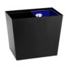 Shown in matte black powder-coated iron.