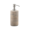 Shown in white wash mango wood and shiny stainless steel.