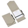 Shown in light textured grey faux leather.