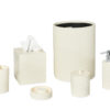 Shown in satin ivory diamond-textured resin.