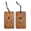 Shown in natural mango wood with black faux leather strap.