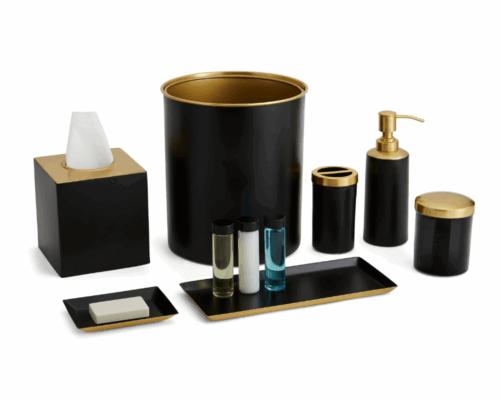 Tuxedo Matte Black & Gold Bath