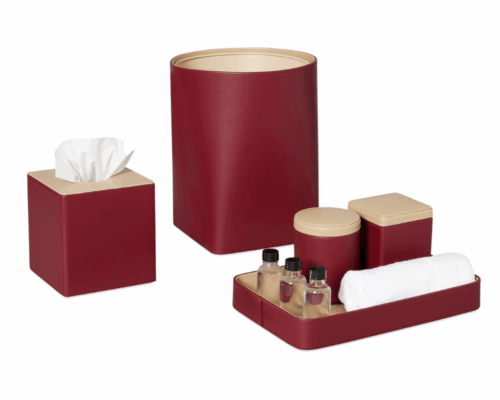 Aria Bath Tan Burgundy
