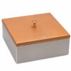 Shown in matte and matte copper stainless steel with grey suede. Shown in matte and matte copper stainless steel with grey suede.