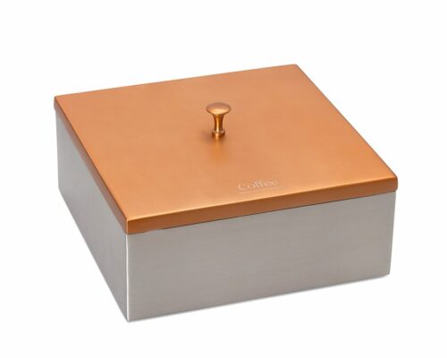 Shown in matte and matte copper stainless steel with grey suede.
