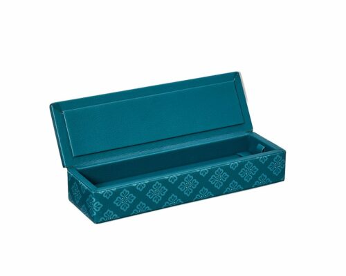 Shown with digitally printed design on faux leather.