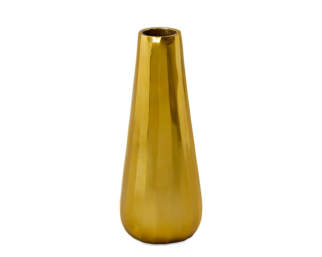 Shown in shiny brass casted aluminum.
