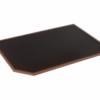 Shown in black and tan faux leather.