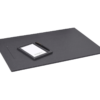 Shown in textured charcoal faux leather.