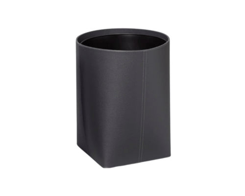 Textured Charcoal Wastebasket