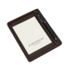 Shown in espresso faux leather.